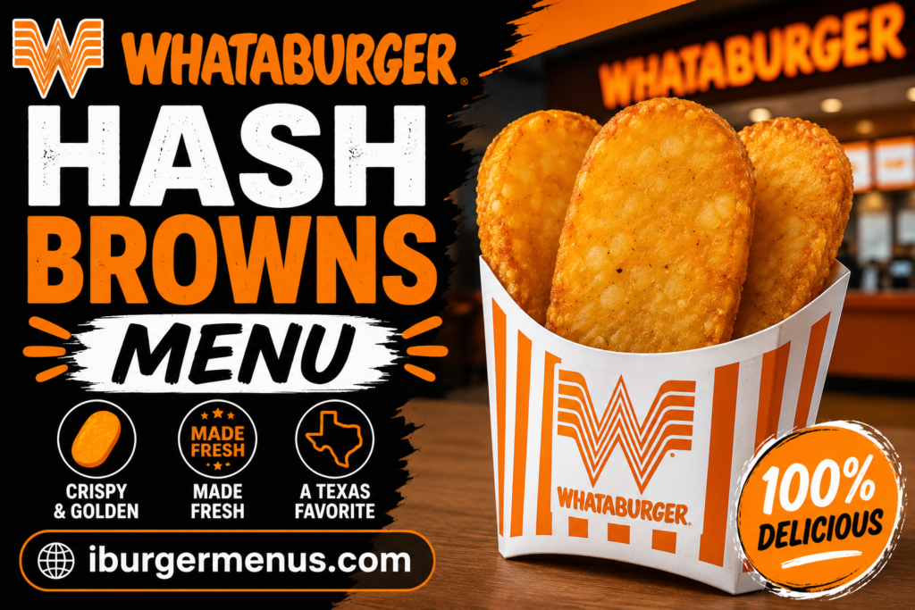 Whataburger Hash Browns Menu with Prices 2026