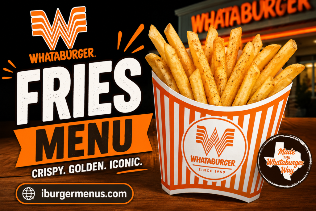 Whataburger Fries Menu with Prices 2026