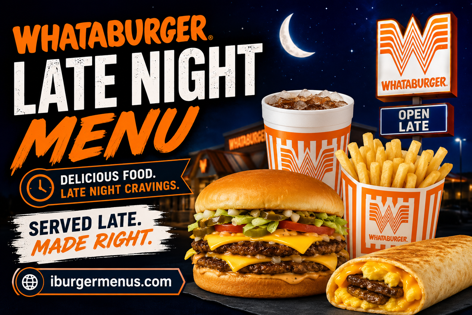 Whataburger Late Night Menu with Prices 2026