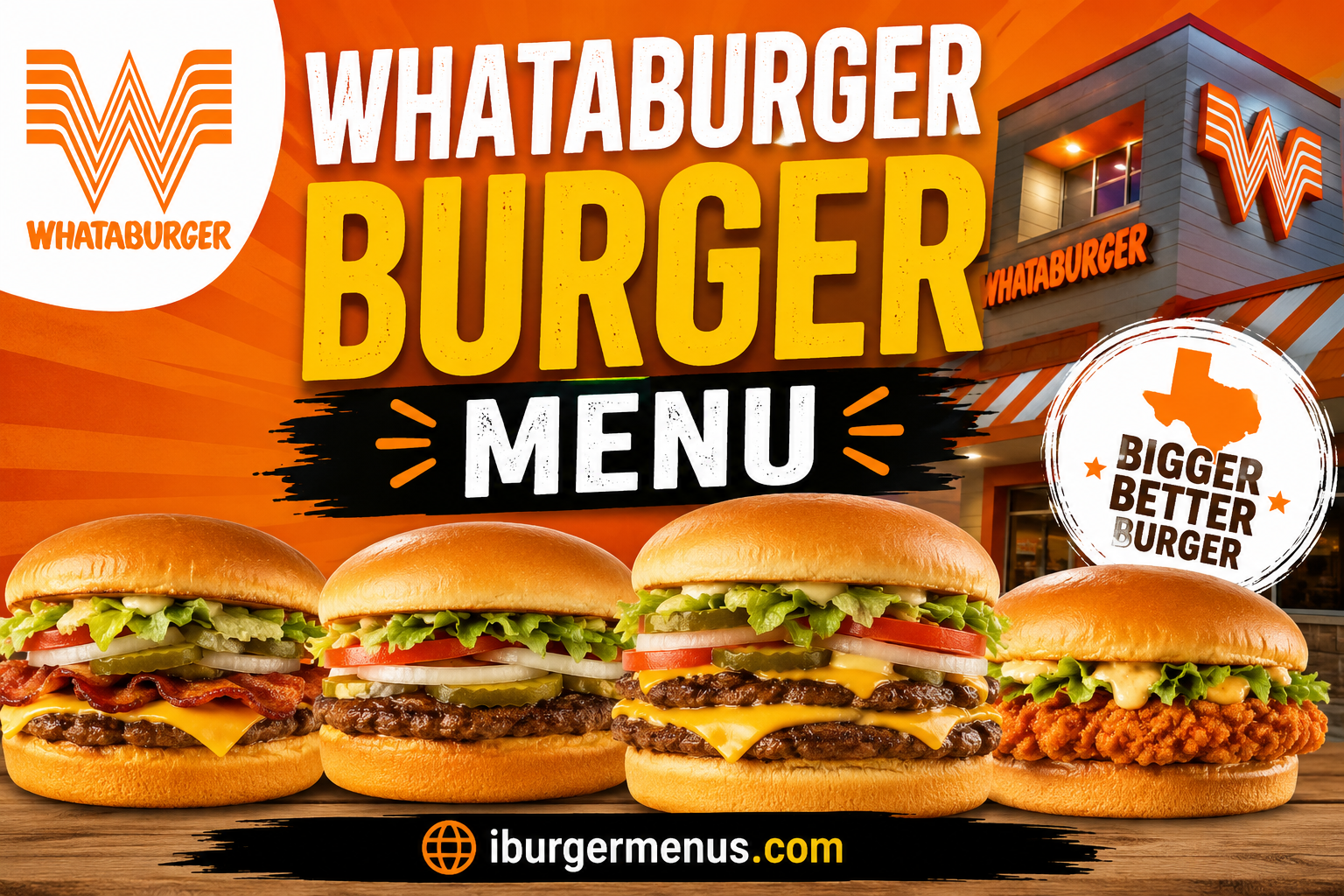 Whataburger Burger Menu with Prices 2026