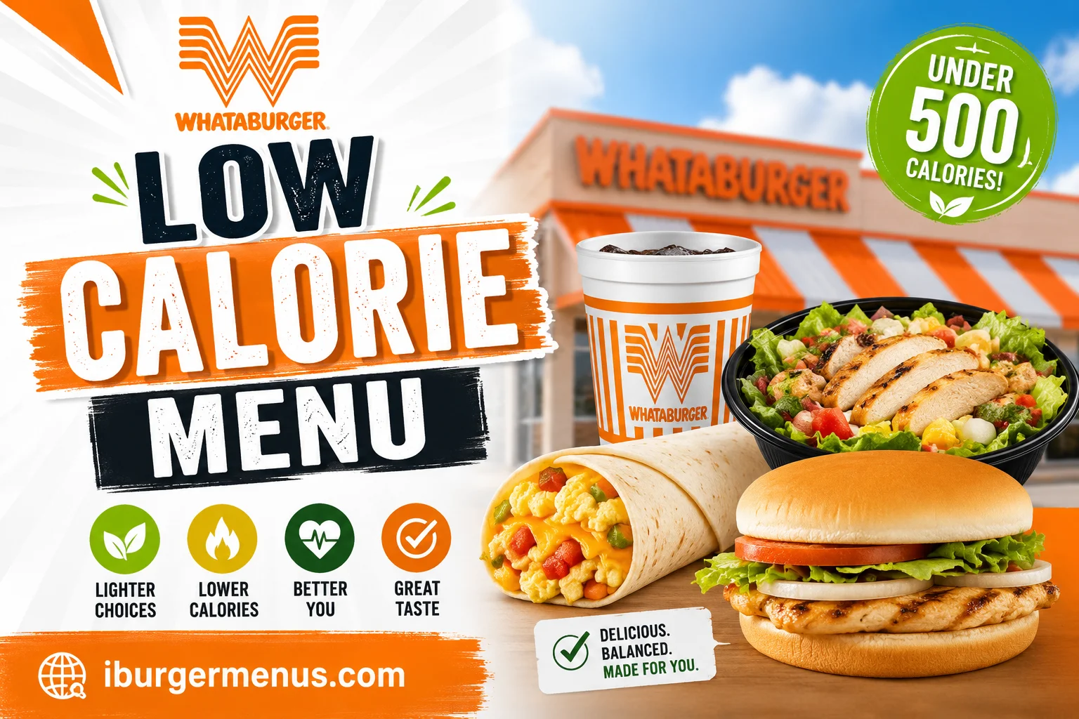 Whataburger Low Calorie Menu with Prices 2026