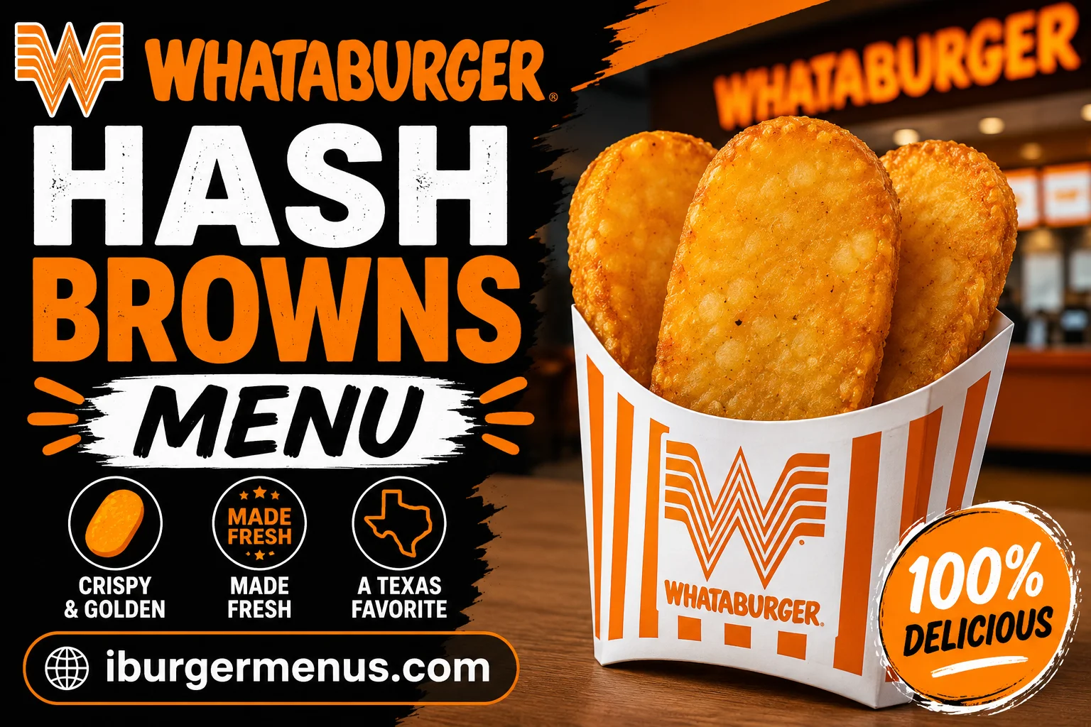 Whataburger Hash Browns Menu with Prices 2026
