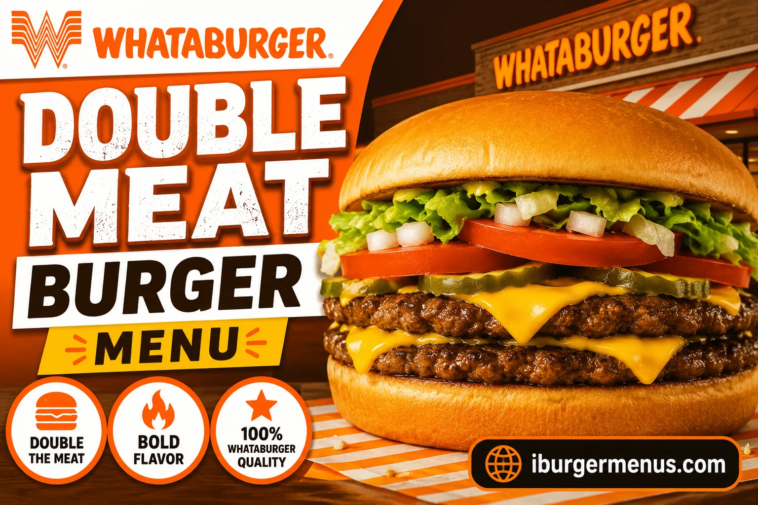 Whataburger Double Meat Burger Menu with Prices 2026