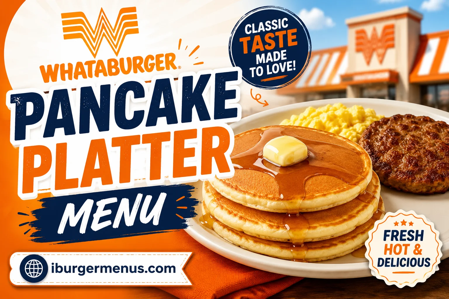 Whataburger Pancake Platter Menu with Prices 2026
