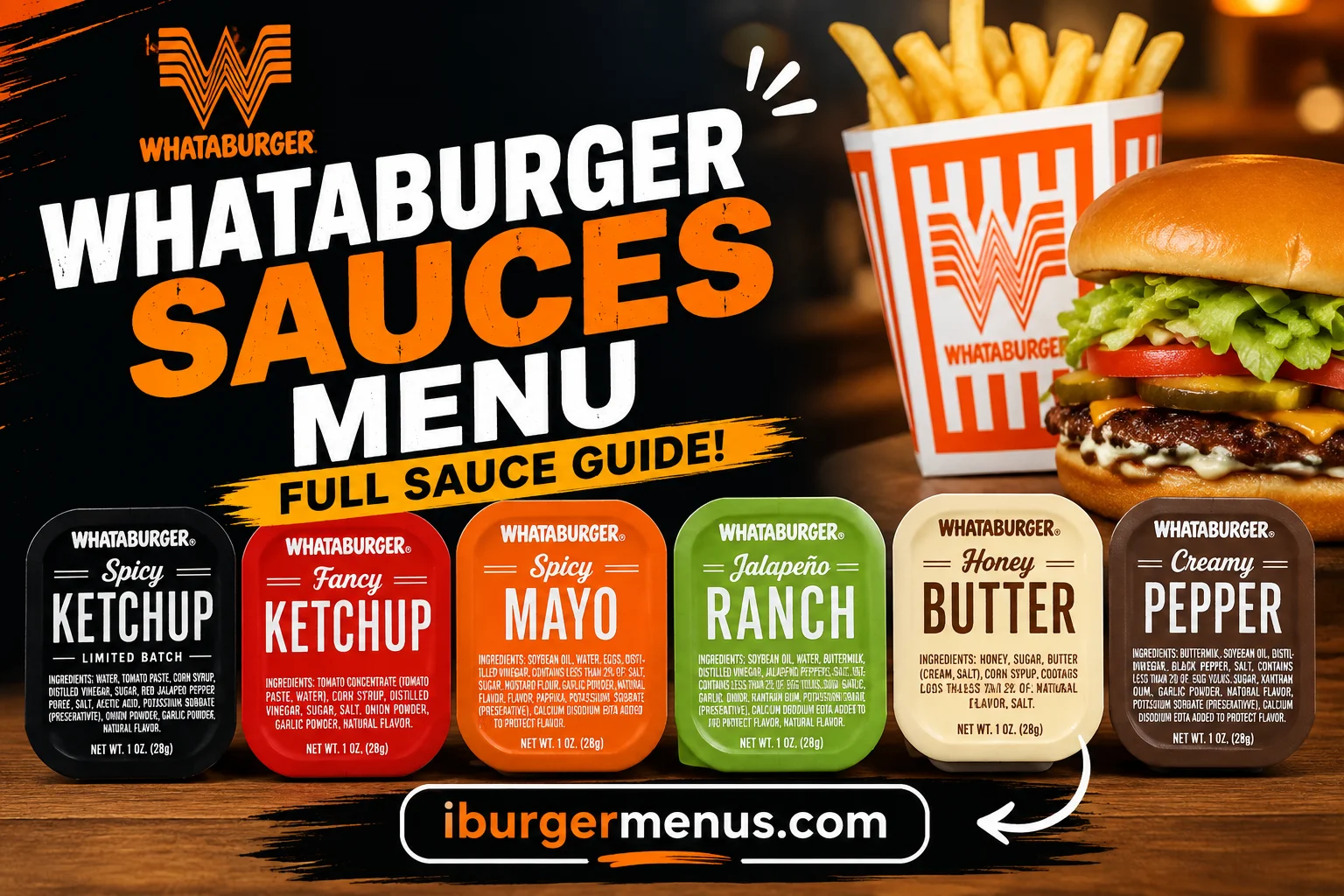 Whataburger Sauces Menu with Prices 2026